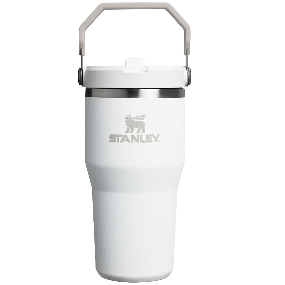 Stanley IceFlow Flip Straw Pipetli Termos 0.60L - Buz Beyaz