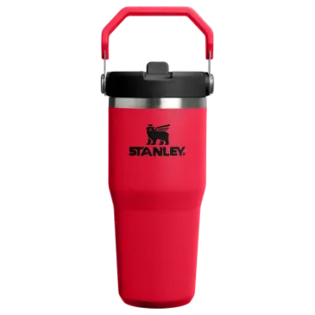 Stanley The IceFlow Flip Straw Pipetli Termos Bardak 0,41 LT - Chili Black