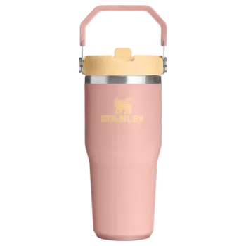 Stanley The IceFlow Flip Straw Pipetli Termos Bardak 0,41 LT - Peach Rose