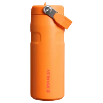 Stanley The IceFlow Flip Straw 2.0 Pipetli Termos Bardak 0,47 LT - Goldenrod Coral