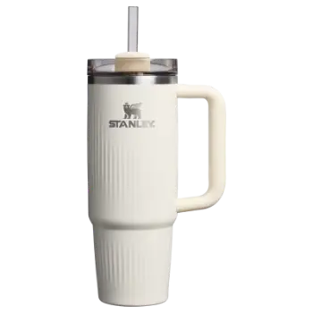 Stanley Quencher® H2.0 Fluted Tumbler Pipetli Termos Bardak | 0.89 LT - Krem