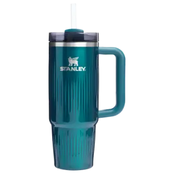 Stanley Quencher® H2.0 Fluted Tumbler Pipetli Termos Bardak | 0.89 LT - Açık Mavi