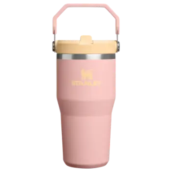 Stanley IceFlow™ Flip Straw Tumbler Pipetli Termos | 0.60 L - Peach Rose