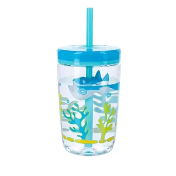 Contigo 0.42L Floating Straw - Yüzen figürlü/Pipetli Çocuk Suluğu - Shark