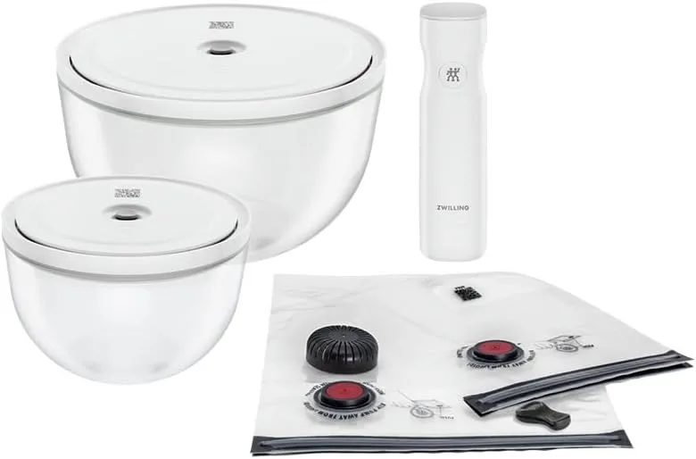 Zwilling Fresh&Save Bowls Vakumlu Saklama Kabı Başlangıç Seti, Cam, 9 Parça | M/L