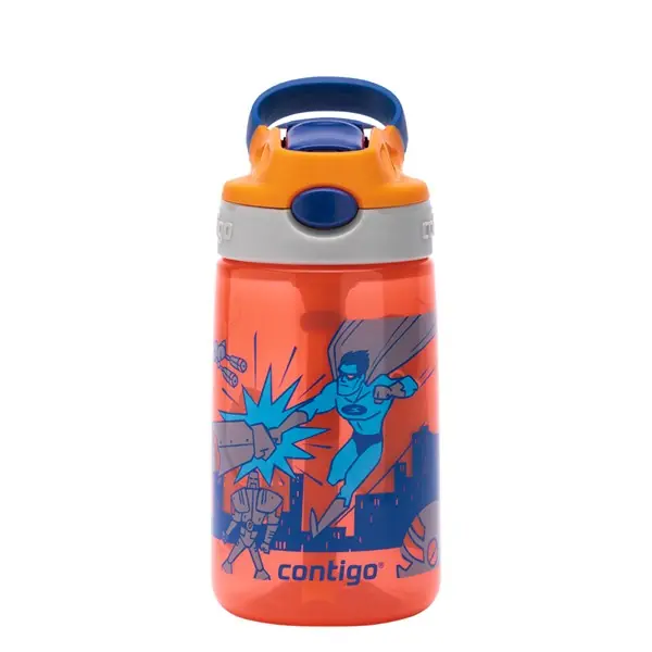 Contigo Gizmo Flip Super Kahraman Cocuk Sulugu - Turuncu | 420ml