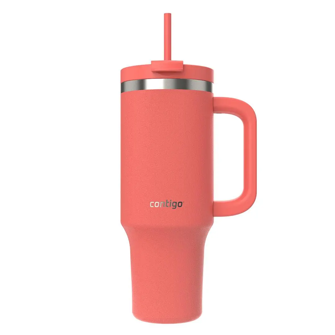 Contigo Streeterville Tumbler - Pipetli Termos Bardak - Mercan | 1,2L