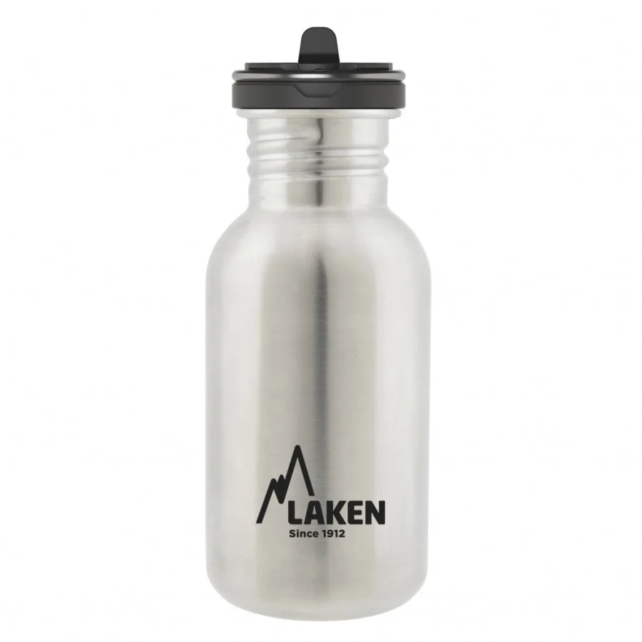 Laken 0.5L Basic with Flow Cap Paslanmaz Çelik Matara - Gri