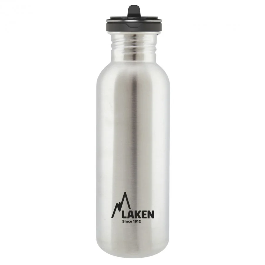 Laken 0.75L Basic with Flow Cap Paslanmaz Çelik Matara - Gri