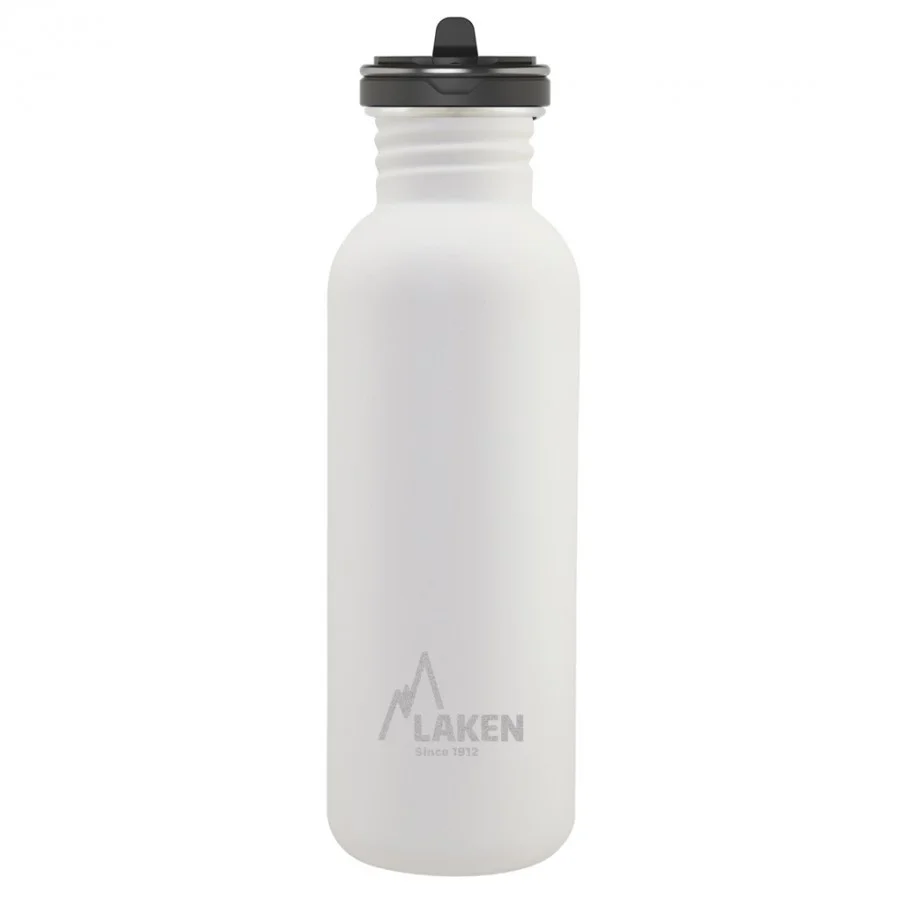 Laken 0.75L Basic with Flow Cap Paslanmaz Çelik Matara - Beyaz
