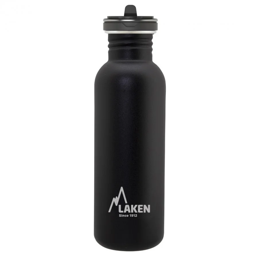 Laken 0.75L Basic with Flow Cap Paslanmaz Çelik Matara - Siyah