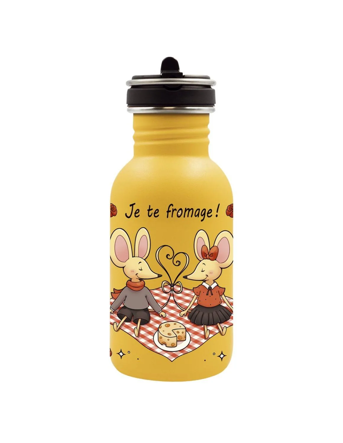 Laken Desenli 0.5L Basic wFC - Paslanmaz Çelik Çocuk Matarası - Fromage