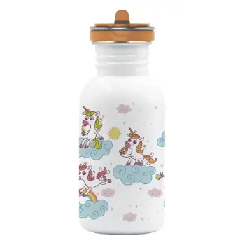 Laken Desenli 0.5L Basic wFC - Paslanmaz Çelik Çocuk Matarası - Popicorns