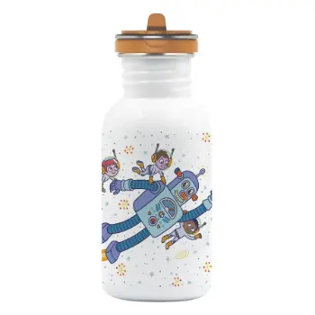 Laken Desenli 0.5L Basic wFC - Paslanmaz Çelik Çocuk Matarası - Space Robot