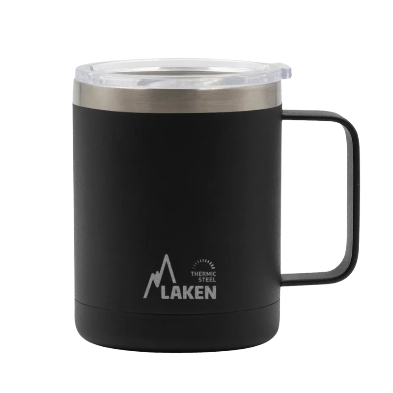 Laken Taza Yalıtımlı Çelik Mug - Siyah | 0.36L